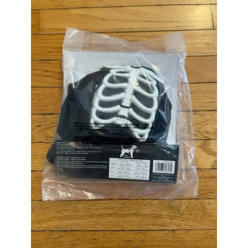 NEW Skeleton Dog Halloween Costume Medium M Bones Trick or Treat Pet Costume